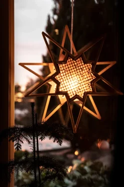 Estrella de Adviento Karin Ø45 cm, marrón