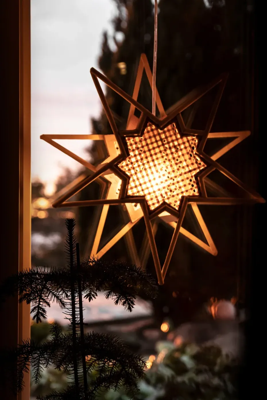 Estrella de Adviento Karin Ø45 cm, marrón