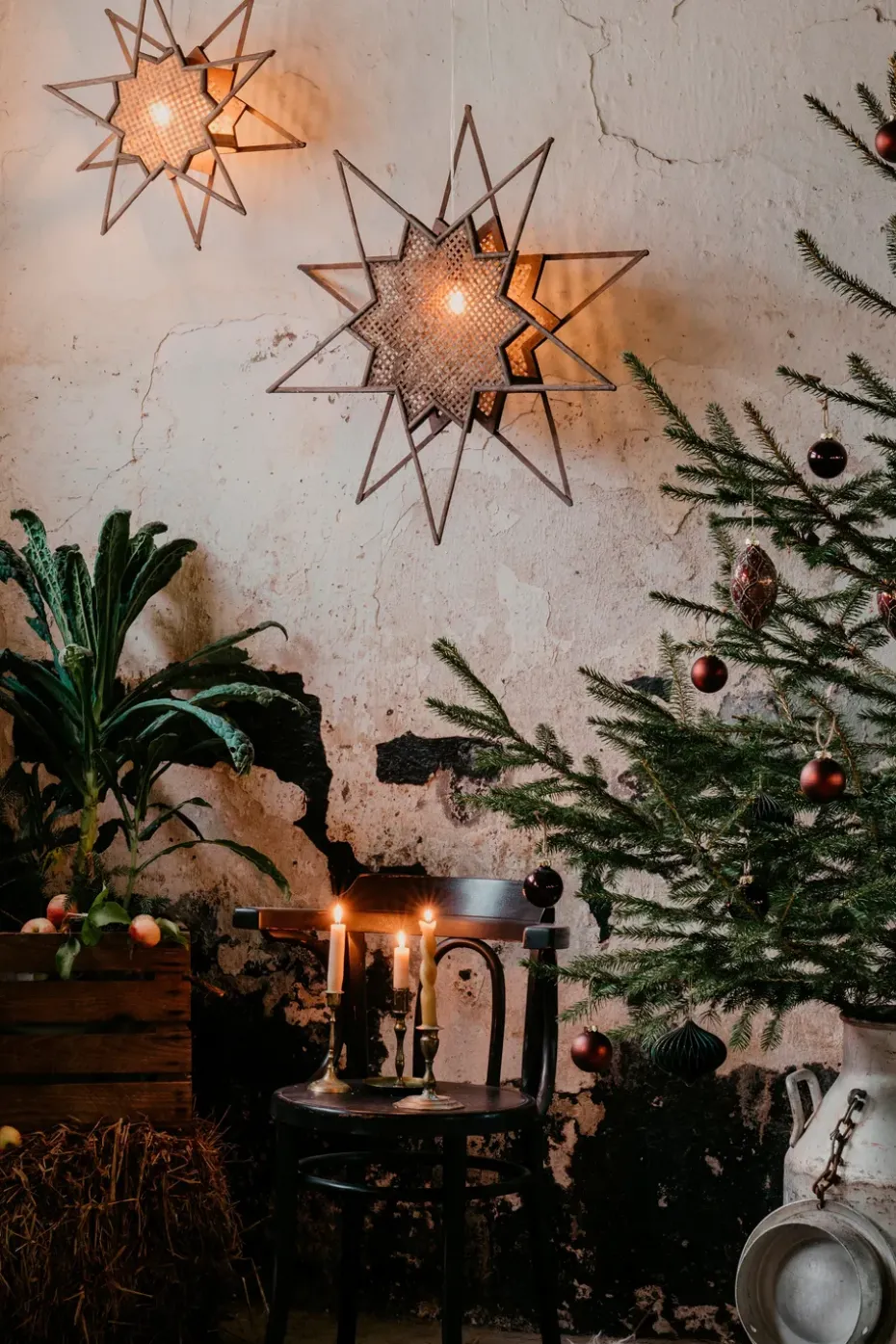 Estrella de Adviento Karin Ø45 cm, marrón