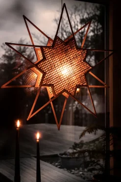 Estrella de Adviento Karin Ø70 cm, marrón