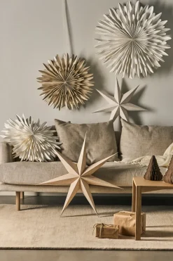 Estrella de Adviento Luna blanco con puntos, Ø80 cm
