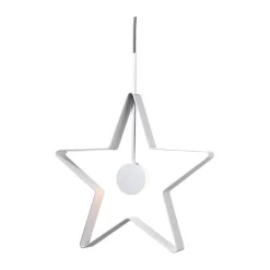 Estrella de Adviento Spica 60 cm, Cable blanco-gris