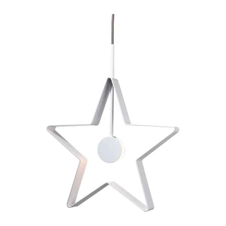 Estrella de Adviento Spica 60 cm, Cable blanco-gris