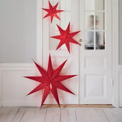 Estrella de navidad Aino slim rojo, 60 cm