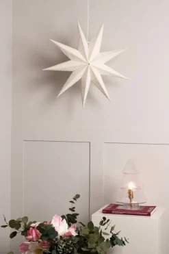 Estrella de Navidad Stella Bouclé 60, Blanco