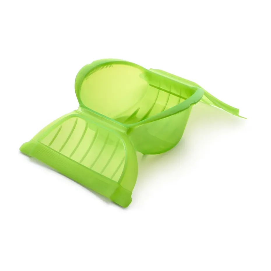 Estuche de vapor hondo Lékué 3-4 p., Verde