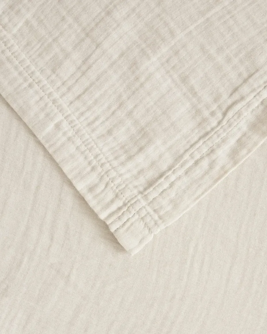 Faldón de cama Muslin, Eggshell, 160x200x53 cm