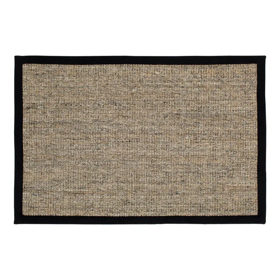 Felpudo Jenny Sisal natural-negro, 60x90 cm