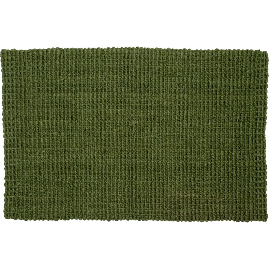 Felpudo Jute dark green, 60x90 cm