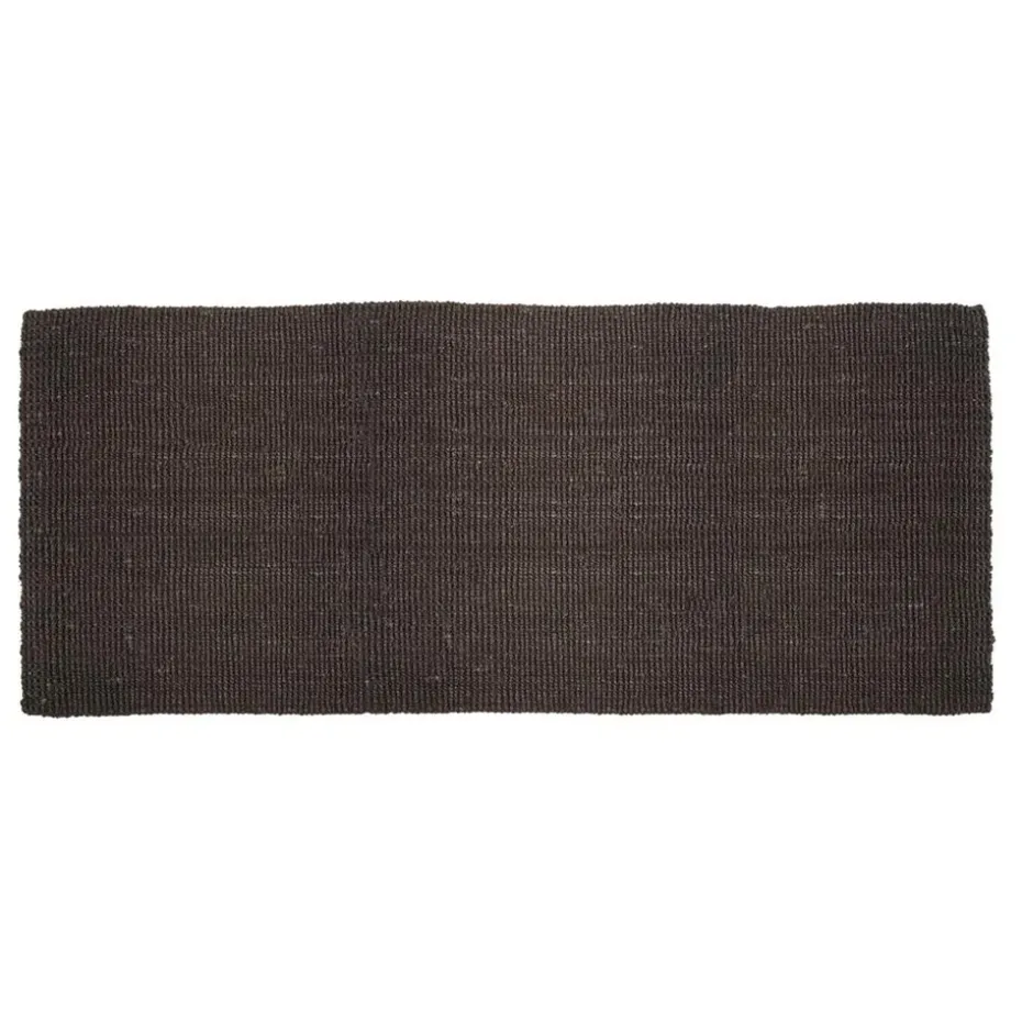 Felpudo Jute negro, 80 x 180 cm