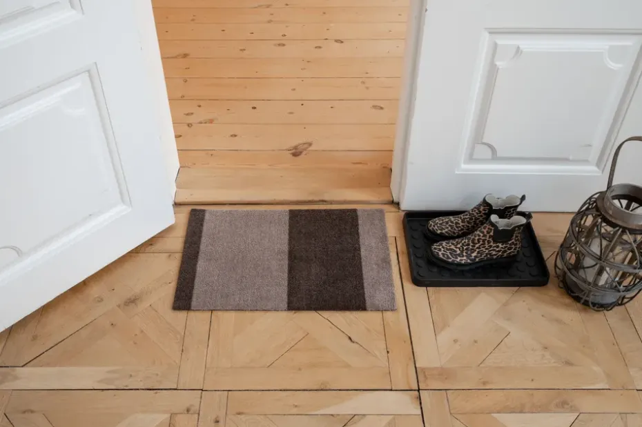 Felpudo Stripes horizontal, Sand-brown, 40x60 cm