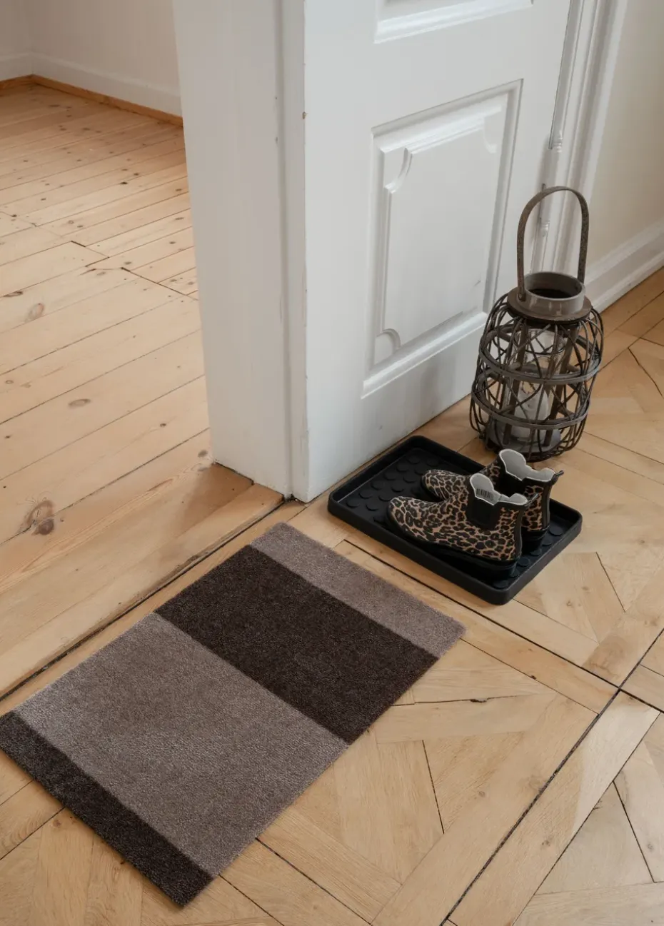 Felpudo Stripes horizontal, Sand-brown, 40x60 cm