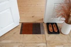 Felpudo Stripes horizontal, Brown-terrakotta, 40x60 cm