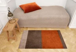 Felpudo Stripes horizontal, Brown-terrakotta, 60x90 cm