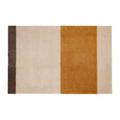 Felpudo Stripes horizontal, Ivory-dijon-brown, 60x90 cm