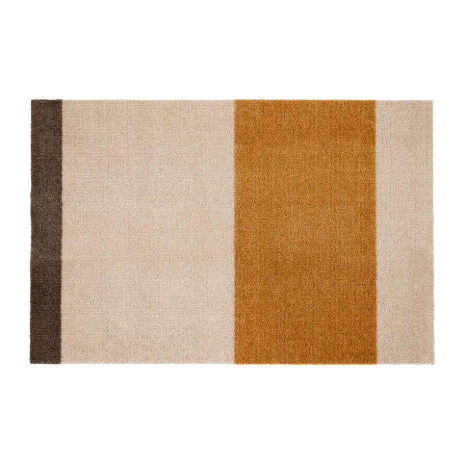 Felpudo Stripes horizontal, Ivory-dijon-brown, 60x90 cm