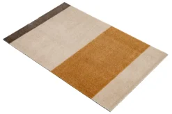 Felpudo Stripes horizontal, Ivory-dijon-brown, 60x90 cm