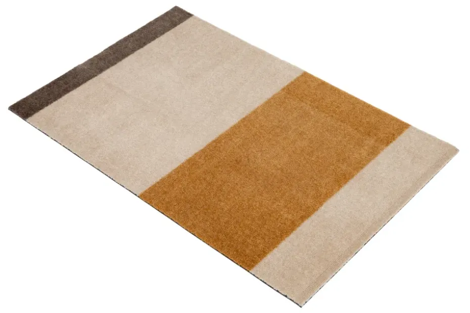 Felpudo Stripes horizontal, Ivory-dijon-brown, 60x90 cm