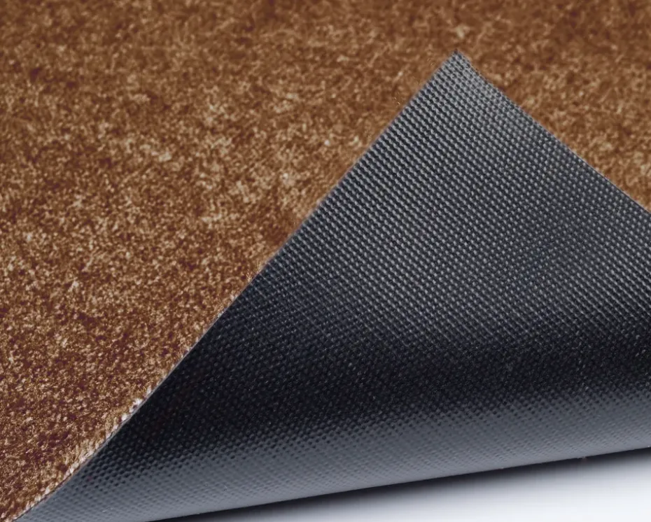 Felpudo Stripes horizontal, Cognac-dark brown-black, 40x60 cm