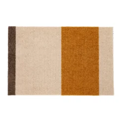 Felpudo Stripes horizontal, Ivory-dijon-brown, 40x60 cm