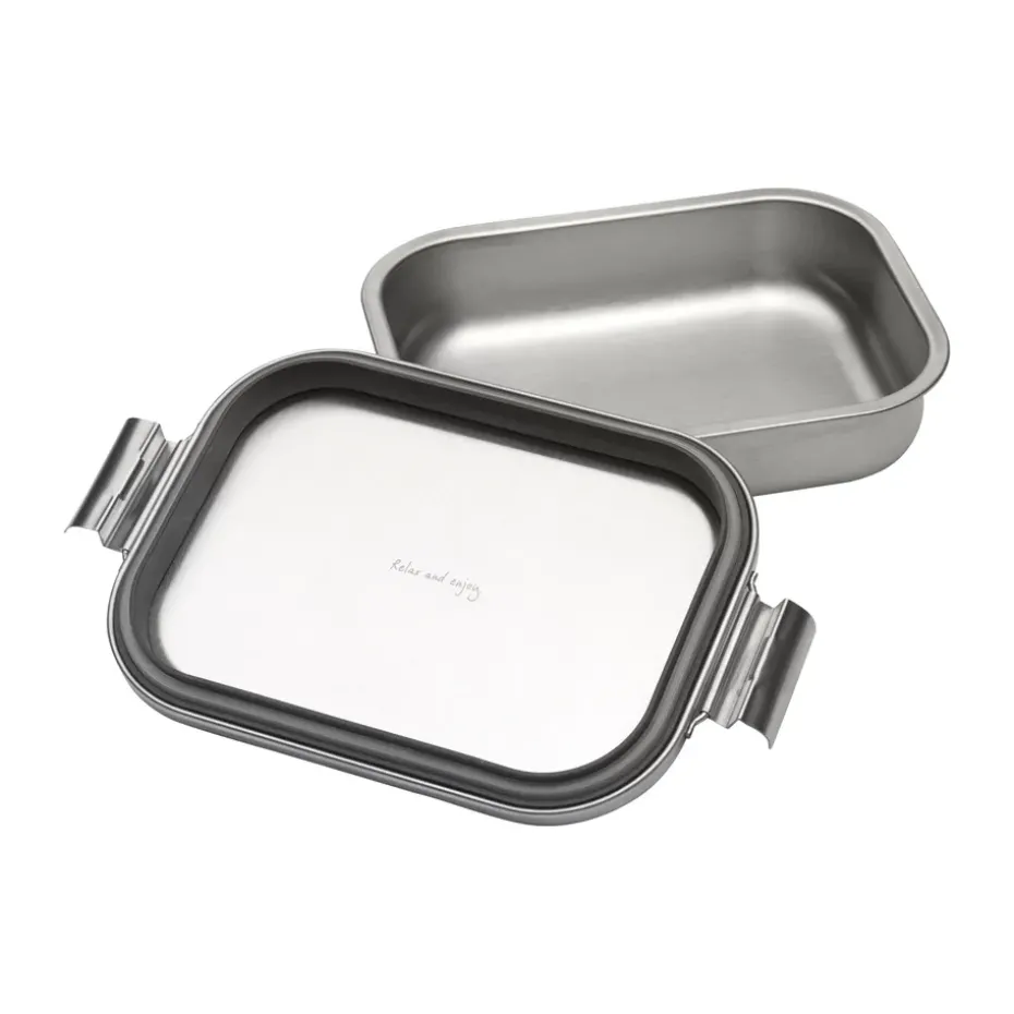 Fiambrera de acero Make & Take mediana, Acero inoxidable mate