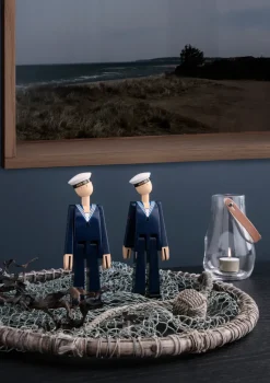 Figura madera Kay Bojesen marinero, azul