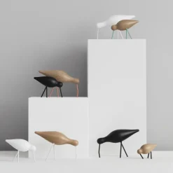 Figura Shorebird, blanco, mediano