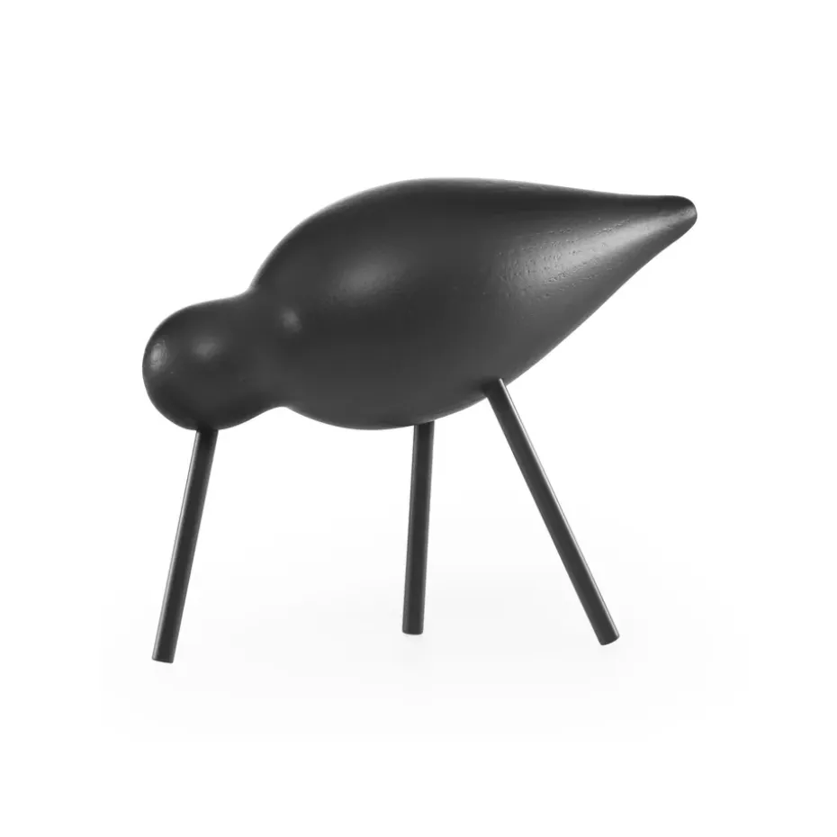Figura Shorebird, negro, mediano