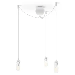 Florón de techo Cannonball con 3 cables, blanco