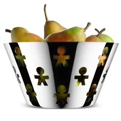 Frutero Girotondo alto, acero inoxidable
