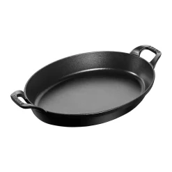 Fuente de horno Staub oval de hierro fundido 32 cm, Negro