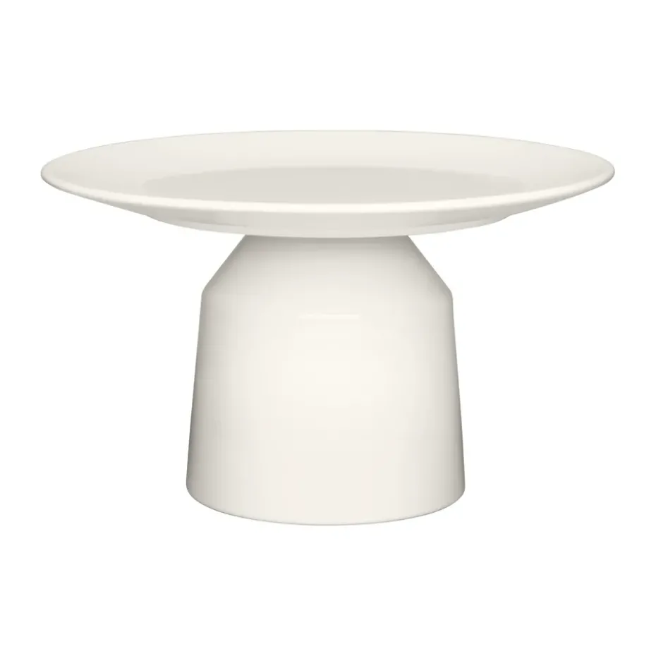 Fuente alta para servir Solare Ø24x14 cm, Blanco