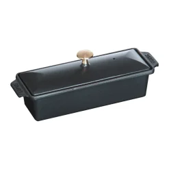 Fuente de horno Staub Terrine de hierro fundido negro, 30x11 cm