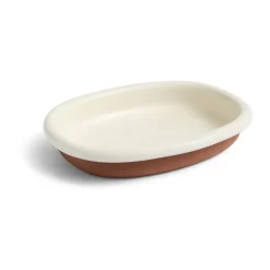 Fuente de servir Barro ovalada, Off-white, large 27x36 cm