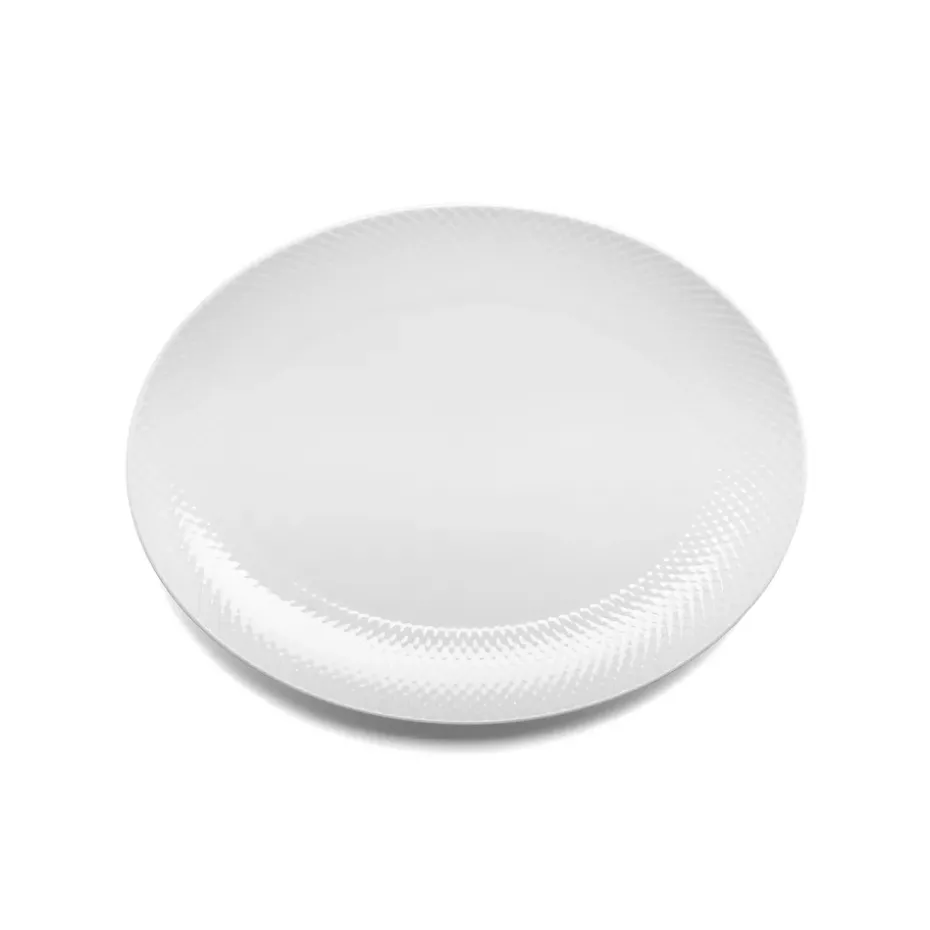 Fuente de servir Rhombe ovalado 35x26,5 cm, blanco