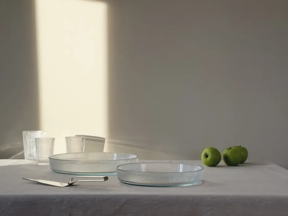 Fuente para horno Pilastro transparente, Ø24 cm