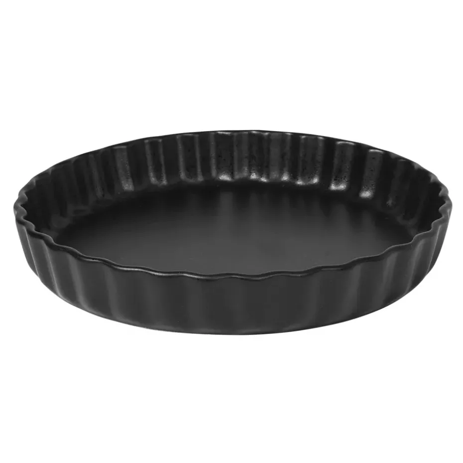 Fuente para horno redonda Vig negro, grande