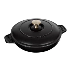 Fuente para horno Staub de hierro fundido con tapa redonda Ø20 cm, Negro
