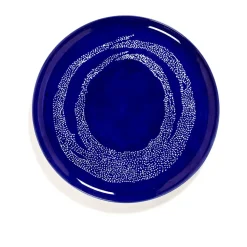 Fuente para servir Ottolenghi Feast Ø35 cm, Dark blue dots-white