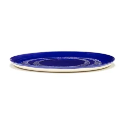 Fuente para servir Ottolenghi Feast Ø35 cm, Dark blue dots-white