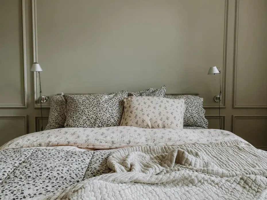 Funda de almohada Bluebell Muslin, 50x70 cm