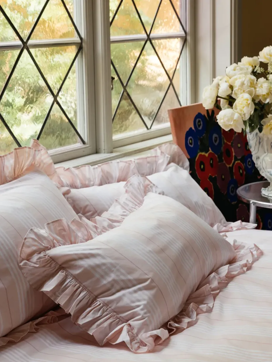 Funda de almohada Camicia Balza, Rosa claro, 50x90 cm