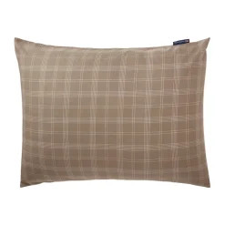 Funda de almohada Checked Pinpoint Oxford 50x60 cm, Brown