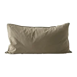 Funda de almohada de algodón Tell Me More, Olive, 50x90 cm