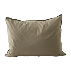 Funda de almohada de algodón Tell Me More, Olive, 50x60 cm