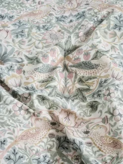Funda de almohada Morris & Co. Strawberry Thief, Verde, 50x60 cm