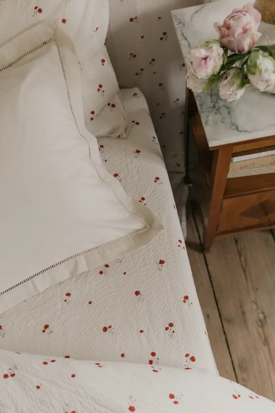 Funda de almohada Pearl Ladder Lace, 50x90 cm
