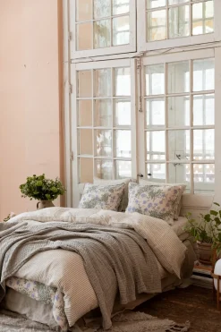 Funda de almohada Plumbago Muslin, 50x70 cm