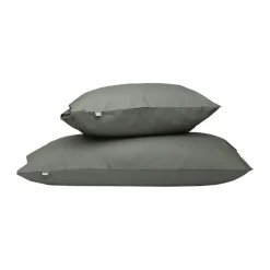 Funda de almohada Satina plain, Verde, 50x60 cm