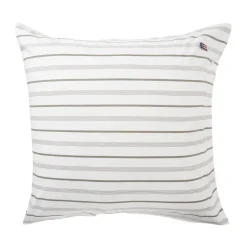 Funda de almohada Striped Cotton Poplin 65x65 cm, White